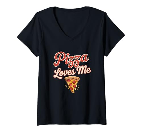 Damen Lustige Pizzaliebhaber Zitate Lustige Pizza Memes Pizza Loves Me T-Shirt mit V-Ausschnitt Damen Lustige Pizzaliebhaber Zitate Lustige Pizza Memes Pizza Loves Me T-Shirt mit V-Ausschnitt von Funny Pizza Meme Pizza Quote Pizza Loves Me Shirt