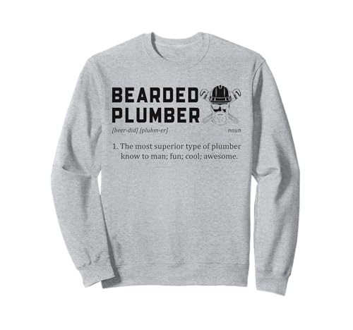 Lustiger bärtiger Klempner Definition Bart Sanitär Männer Sweatshirt von Funny Plumber Gifts Store