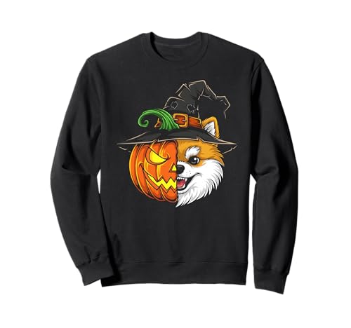 Zwergspitz-Kürbis-Laterne Jack O Halloween Kinder Herren Damen Sweatshirt Zwergspitz-Kürbis-Laterne Jack O Halloween Kinder Herren Damen Sweatshirt von Funny Pomeranian Lovers Halloween Pumpkin Outfits