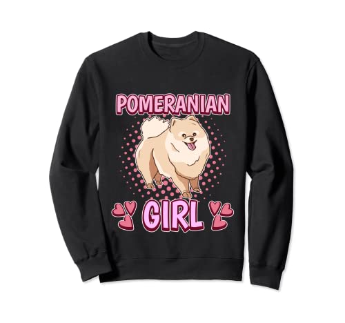 Damen Pomeranian Girl Mädchen Zwergspitz Sweatshirt Damen Pomeranian Girl Mädchen Zwergspitz Sweatshirt von Funny Pomeranian Merch Women & Girls