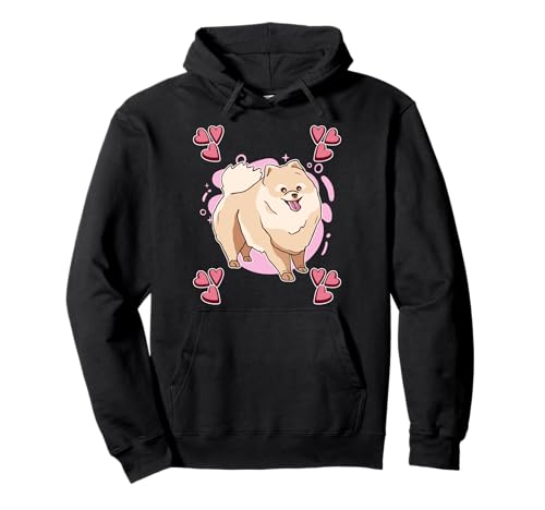 Damen Zwergspitz Zeichnung Mädchen Zwergspitz Pullover Hoodie Damen Zwergspitz Zeichnung Mädchen Zwergspitz Pullover Hoodie von Funny Pomeranian Merch for Girls & Women