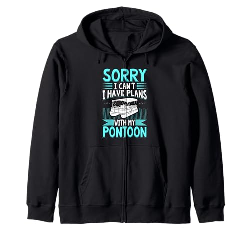 I Have Plans Men Ponton Boat Funny Pontooning Boating Lover Kapuzenjacke von Funny Pontoon Boat Captain Apparel