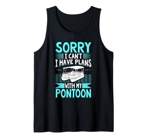 I Have Plans Men Ponton Boat Funny Pontooning Boating Lover Tank Top von Funny Pontoon Boat Captain Apparel