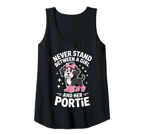 Damen Portugiesischer Wasserhund Mädchen Lustiger Portie Tank Top Damen Portugiesischer Wasserhund Mädchen Lustiger Portie Tank Top von Funny Portuguese Water Dog Girl Cool Portie Design