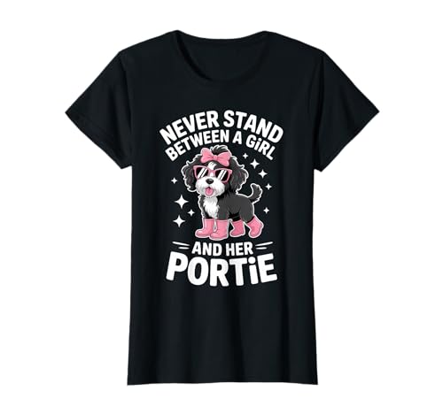 Portugiesischer Wasserhund Mädchen Lustiger Portie T-Shirt Portugiesischer Wasserhund Mädchen Lustiger Portie T-Shirt von Funny Portuguese Water Dog Girl Cool Portie Design