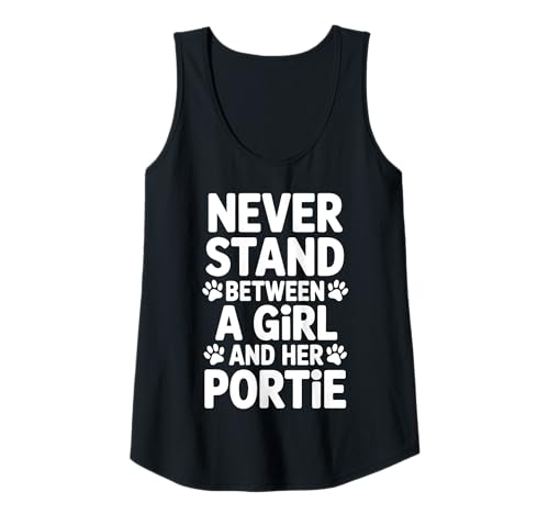 Damen Portugiesischer Wasserhund Mädchen Lustiger Portie Tank Top von Funny Portuguese Water Dog Girl Cute Portie Design