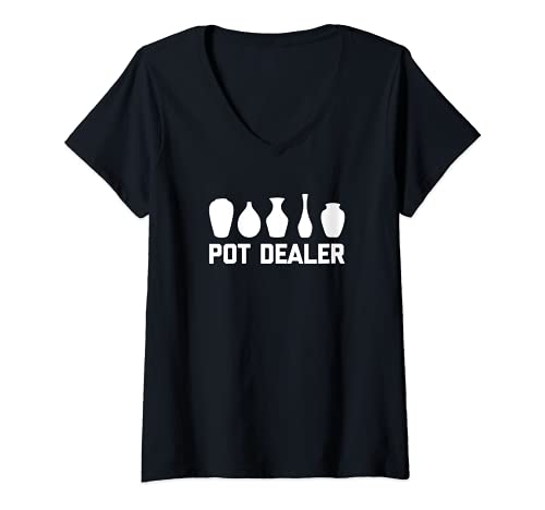 Damen Pottery Pottery Pottery T-Shirt Tonkeramik Künstler T-Shirt mit V-Ausschnitt von Funny Pottery Shirt & Funny Pottery T-Shirts