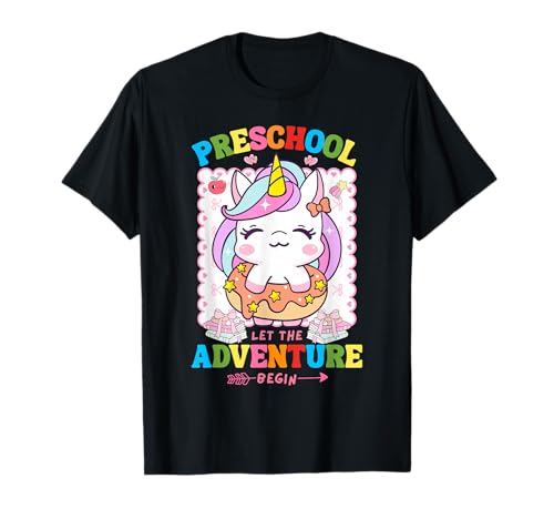 Preschool Let The Adventure Begin Cute Unicorn Lover Girl T-Shirt Preschool Let The Adventure Begin Cute Unicorn Lover Girl T-Shirt von Funny Pre-K Back To School Unicorn Gifts For Girls