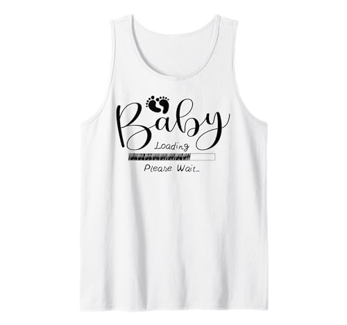 Baby Loading Please Wait Funny Expecting Pregnancy Ankündigung Tank Top von Funny Pregnancy Announcement Apparel For Party