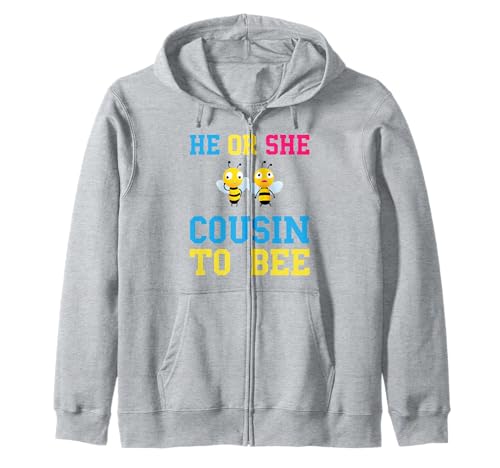 Süße Gender Reveal Party für ihn oder sie, Cousin oder sie Kapuzenjacke von Funny Pregnancy Announcement Apparel For Party