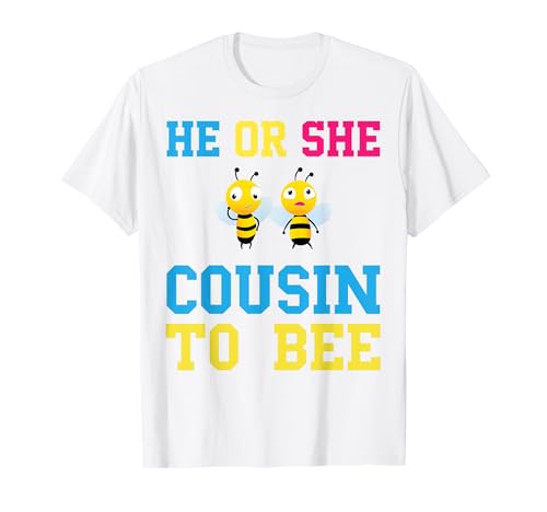 Süße Gender Reveal Party für ihn oder sie, Cousin oder sie T-Shirt von Funny Pregnancy Announcement Apparel For Party