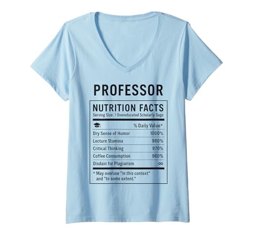 Damen Lustiger akademischer Humor für Professoren T-Shirt mit V-Ausschnitt von Funny Professor Academic Humor Tees & Gifts