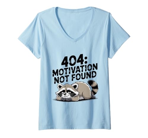 Damen Lustiger Programmierer Codierung Männer Frau 404 Motivation Nicht gefunden T-Shirt mit V-Ausschnitt von Funny Programmer Apparel