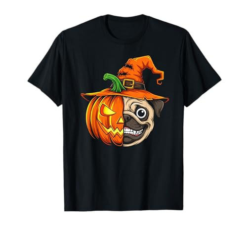 Mops Kürbis Jack O Laterne Halloween Kinder Herren Damen T-Shirt Mops Kürbis Jack O Laterne Halloween Kinder Herren Damen T-Shirt von Funny Pug Lovers Halloween Pumpkin Outfits
