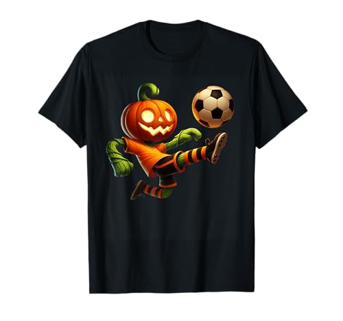 Kürbisgesicht Fußball Halloween Kostüm Herren Jungen Kinder niedlich T-Shirt Kürbisgesicht Fußball Halloween Kostüm Herren Jungen Kinder niedlich T-Shirt von Funny Pumpkin Head Halloween Soccer Tees