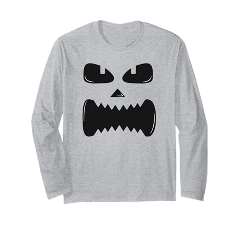 Lustiges Kürbisgesicht Herbst Halloween Kostüm Herren Damen Junge Mädchen Langarmshirt von Funny Pumpkins Fall Halloween Costume Mom Dad Kid