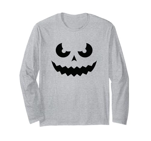 Lustiges Kürbisgesicht Herbst Halloween Kostüm Herren Damen Junge Mädchen Langarmshirt von Funny Pumpkins Fall Halloween Costume Mom Dad Kid