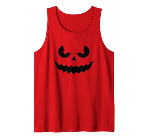 Lustiges Kürbisgesicht Herbst Halloween Kostüm Herren Damen Junge Mädchen Tank Top von Funny Pumpkins Fall Halloween Costume Mom Dad Kid