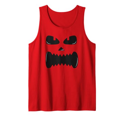 Lustiges Kürbisgesicht Herbst Halloween Kostüm Herren Damen Junge Mädchen Tank Top von Funny Pumpkins Fall Halloween Costume Mom Dad Kid