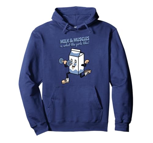 Milch und Muskeln mögen die Mädchen (lustige Grafik) Pullover Hoodie von Funny Quotes, Cool Statements & Graphics