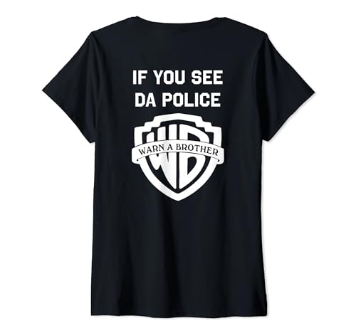 Damen If you see da police warn a brother, funny sarkastic T-Shirt mit V-Ausschnitt Damen If you see da police warn a brother, funny sarkastic T-Shirt mit V-Ausschnitt von Funny Quotes Apparels.