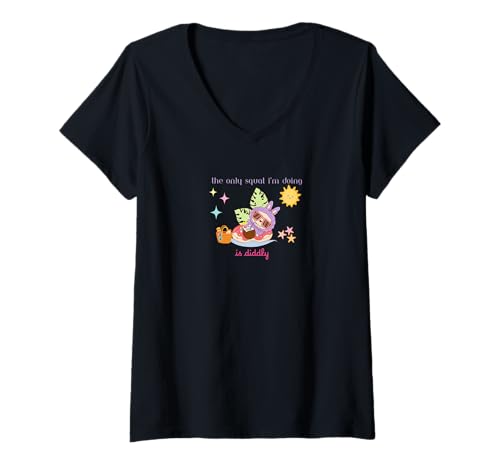Damen Lustiges Monster, die einzige Kniebeuge, die ich Mache, ist komisch T-Shirt mit V-Ausschnitt Damen Lustiges Monster, die einzige Kniebeuge, die ich Mache, ist komisch T-Shirt mit V-Ausschnitt von Funny Quotes and Sayings, Vacation Quote