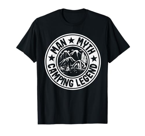 Man Myth Camping Legend RV Camper Dad Outdoor Herren Camping T-Shirt Man Myth Camping Legend RV Camper Dad Outdoor Herren Camping T-Shirt von Funny RV Camping Stuff & Camping Gifts For Men