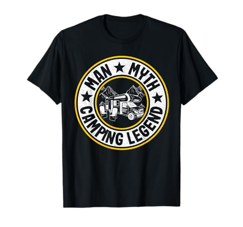 Man Myth Camping Legend Wohnmobil Camper Dad Outdoor Herren Camping T-Shirt Man Myth Camping Legend Wohnmobil Camper Dad Outdoor Herren Camping T-Shirt von Funny RV Camping Stuff & Camping Gifts For Men