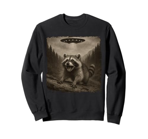Lustiger Waschbär Ausweicht Alien UFO Tier Meme Männer Frauen Kinder Sweatshirt Lustiger Waschbär Ausweicht Alien UFO Tier Meme Männer Frauen Kinder Sweatshirt von Funny Raccoon Evades UFO Vintage Animal Meme
