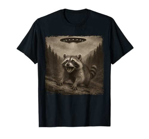 Lustiger Waschbär Ausweicht Alien UFO Tier Meme Männer Frauen Kinder T-Shirt Lustiger Waschbär Ausweicht Alien UFO Tier Meme Männer Frauen Kinder T-Shirt von Funny Raccoon Evades UFO Vintage Animal Meme