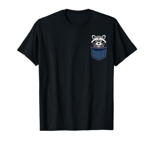 Waschbär Tasche Herren Damen Kind Lustiger Waschbär In Tasche T-Shirt Waschbär Tasche Herren Damen Kind Lustiger Waschbär In Tasche T-Shirt von Funny Raccoon Pocket Men Women Kid