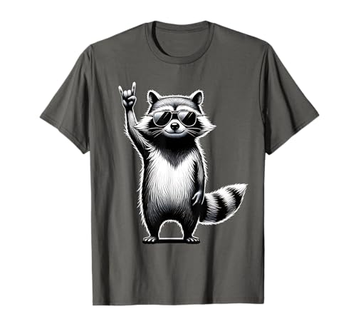 Lustiger Waschbär Retro Waschbär Rock Musik Männer Kinder Frauen T-Shirt Lustiger Waschbär Retro Waschbär Rock Musik Männer Kinder Frauen T-Shirt von Funny Raccoon Rock Music Men Kids Women