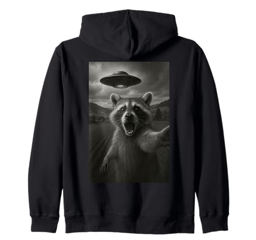 Waschbär Selfie mit Alien UFO für Jungen, Männer, Frauen, Kinder Kapuzenjacke Waschbär Selfie mit Alien UFO für Jungen, Männer, Frauen, Kinder Kapuzenjacke von Funny Raccoon Selfie Graphic Tees Apparel