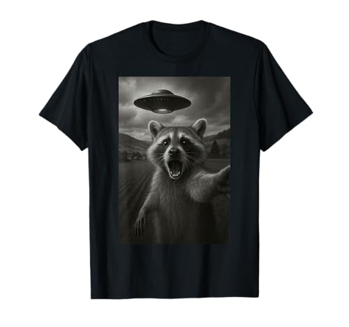 Waschbär Selfie mit Alien UFO für Jungen, Männer, Frauen, Kinder T-Shirt Waschbär Selfie mit Alien UFO für Jungen, Männer, Frauen, Kinder T-Shirt von Funny Raccoon Selfie Graphic Tees Apparel