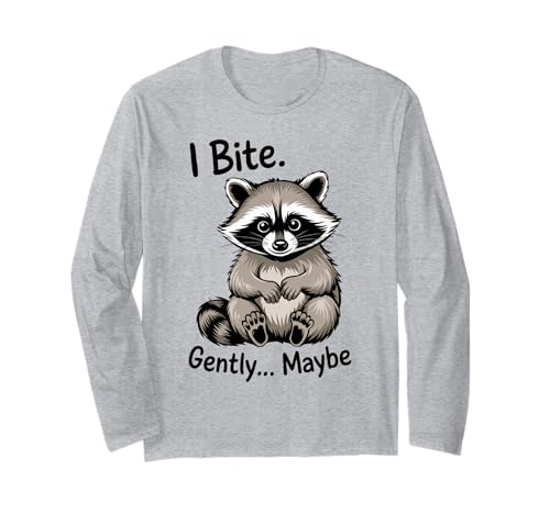Lustiger Waschbär Meme Humor I Bite Opossum Fun Männer Frauen Kinder Langarmshirt Lustiger Waschbär Meme Humor I Bite Opossum Fun Männer Frauen Kinder Langarmshirt von Funny Raccoon Unhinged Meme Gifts Men Women Kids