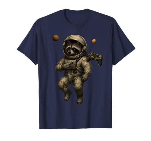 Waschbär Astronaut im Weltraum spielt Videospiele Männer Frauen Kind T-Shirt Waschbär Astronaut im Weltraum spielt Videospiele Männer Frauen Kind T-Shirt von Funny Raccoon Video Games Apparel For Kids Boys