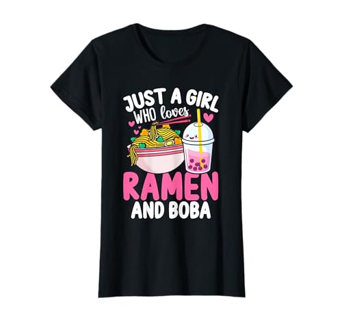 Nur EIN Mädchen, das Ramen liebt und Boba Bubble Tea Ramen-Liebhaber T-Shirt Nur EIN Mädchen, das Ramen liebt und Boba Bubble Tea Ramen-Liebhaber T-Shirt von Funny Ramen Boba Lovers Tees for Girls