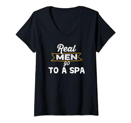 Funny Real Men Go to a Spa Day Spa Relaxing Spa T-Shirt mit V-Ausschnitt Funny Real Men Go to a Spa Day Spa Relaxing Spa T-Shirt mit V-Ausschnitt von Funny Real Men Go to a Spa Day Spa Relaxing Spa