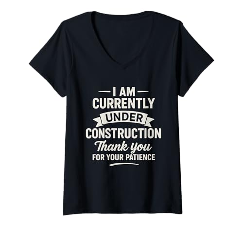 Damen Derzeit im BAU Gute Besserung T-Shirt mit V-Ausschnitt Damen Derzeit im BAU Gute Besserung T-Shirt mit V-Ausschnitt von Funny Recovery Humor Patience Tees