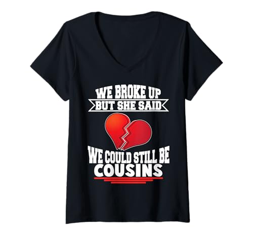 Damen Lustiges Redneck White Trash We Broke Up Kostüm T-Shirt mit V-Ausschnitt von Funny Redneck Shirts