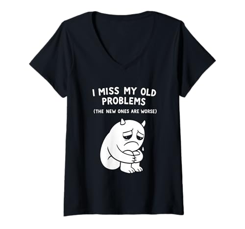 Damen Lustiges relatables Monster-Zitat über Lebensprobleme Sarkasmus T-Shirt mit V-Ausschnitt Damen Lustiges relatables Monster-Zitat über Lebensprobleme Sarkasmus T-Shirt mit V-Ausschnitt von Funny Relatable Monster Quote About Life Problems