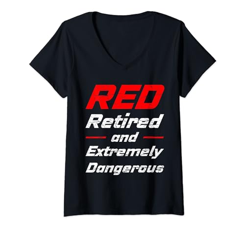 Damen Hemd im Ruhestand und extrem gefährlich T-Shirt mit V-Ausschnitt Damen Hemd im Ruhestand und extrem gefährlich T-Shirt mit V-Ausschnitt von Funny Retired And Extremely Dangerous Tees