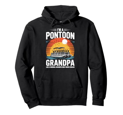 Coole Ponton-Boot-Kunst für Opa Männer Bootfahren Pontonboot Pullover Hoodie Coole Ponton-Boot-Kunst für Opa Männer Bootfahren Pontonboot Pullover Hoodie von Funny Retired Pontoon Captain Boat Life Tee