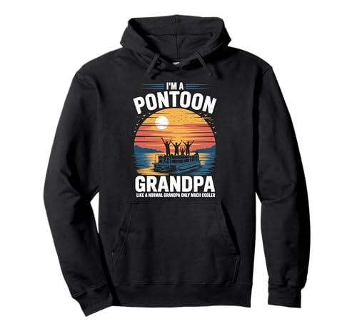 Coole Ponton-Boot-Kunst für Opa Männer Bootfahren Pontonboot Pullover Hoodie Coole Ponton-Boot-Kunst für Opa Männer Bootfahren Pontonboot Pullover Hoodie von Funny Retired Pontoon Captain Boat Life Tee