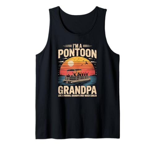 Coole Ponton-Boot-Kunst für Opa Männer Bootfahren Pontonboot Tank Top Coole Ponton-Boot-Kunst für Opa Männer Bootfahren Pontonboot Tank Top von Funny Retired Pontoon Captain Boat Life Tee