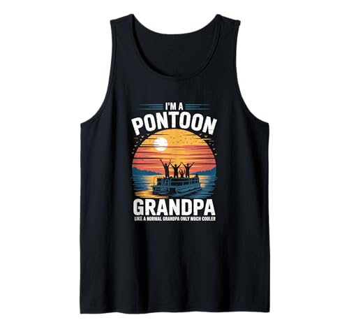 Coole Ponton-Boot-Kunst für Opa Männer Bootfahren Pontonboot Tank Top Coole Ponton-Boot-Kunst für Opa Männer Bootfahren Pontonboot Tank Top von Funny Retired Pontoon Captain Boat Life Tee