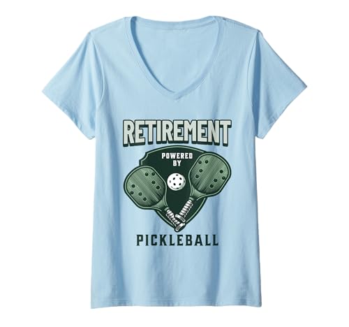 Damen Lustiger Ruhestand Pickle Ball Spieler Ruhestand Männer Pickleball T-Shirt mit V-Ausschnitt von Funny Retirement Pickleball Tee For Men Retiree