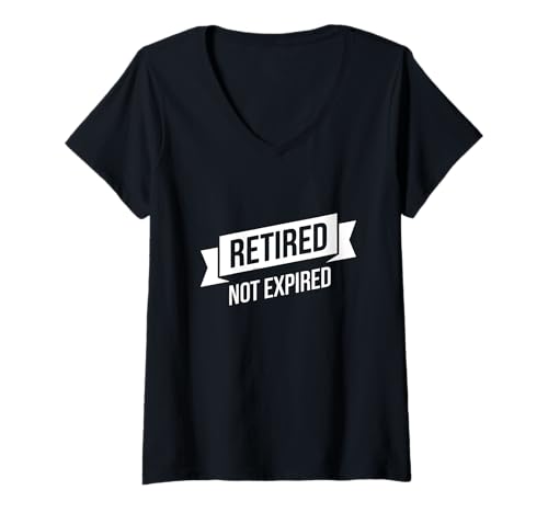 Damen Ruhestand Nicht abgelaufen - Lustiger Ruhestand Abschiedsabschied T-Shirt mit V-Ausschnitt Damen Ruhestand Nicht abgelaufen - Lustiger Ruhestand Abschiedsabschied T-Shirt mit V-Ausschnitt von Funny Retirement Present