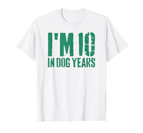Im 10 in Dog Years Funny 70th Birthday Gift for Men Women T-Shirt Im 10 in Dog Years Funny 70th Birthday Gift for Men Women T-Shirt von Funny Retro 70th Birthday Gag Gifts for Men Women
