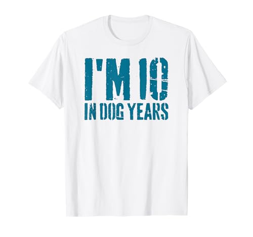 Im 10 in Dog Years Funny 70th Birthday Gift for Men Women T-Shirt Im 10 in Dog Years Funny 70th Birthday Gift for Men Women T-Shirt von Funny Retro 70th Birthday Gag Gifts for Men Women